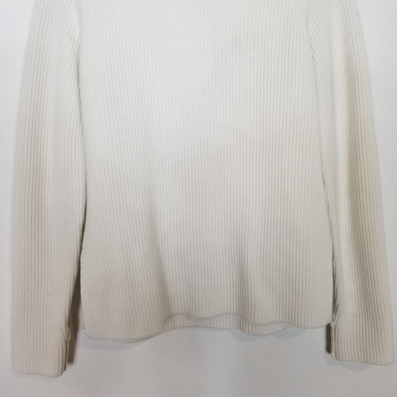 EVEREVE Women Turtleneck Pullover Sweater Sz XS White Ribbed Knit Classic - Picture 3 of 8